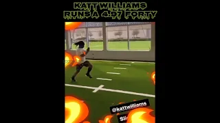 #kattwilliams really just ran a 4.97 forty ⚡