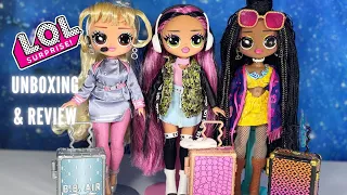 LOL Surprise OMG World Travel Doll Fly Gurl ,City Babe, & Sunset Full Unboxing and Review