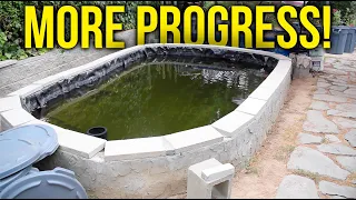 More Koi Pond Build Progress!