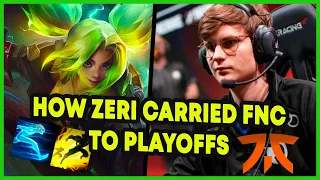 How Upsets Zeri CARRIED FNATIC to PLAYOFFS | ft. Caedrel