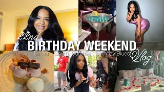 VLOG : 22nd Birthday Weekend 🥂🎉💖 | Big Surprise , Dinner Dates , Grwm , Six Flags , + MORE