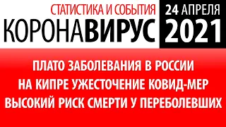 24 апреля 2021: статистика коронавируса в России на сегодня