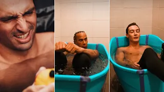 How Lewis Hamilton Carlos Sainz & George Russell cool off after Qualifying #SingaporeGP