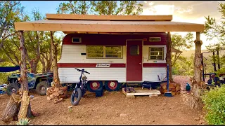 IS MY CAMPER COVER FALLING DOWN?! Evenings w/ Sierra and My EXCELLENT Source Of Water In N. Arizona