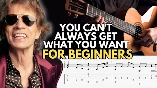 You Can't Always Get What You Want Easy Fingerstyle Tab For Beginners