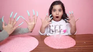 تحدي لا تسوي سلايم بأطول أظافر في العالم !!! DON'T MAKE SLIME WITH SUPER LONG ACRYLIC NAIL CHALLENGE