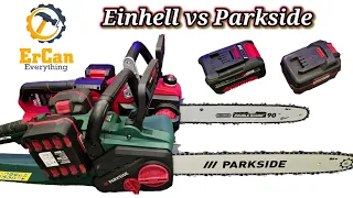 Einhell GE-LC 36/35 Li - Solo Unboxing, Review and Comparison with PARKSIDE PKSA 40-Li A1 Chain Saw