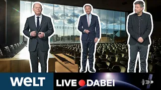 MEHR FORTSCHRITT WAGEN: Scholz, Habeck und Lindner - Briefing der Ampel-Koalition | WELT Live dabei