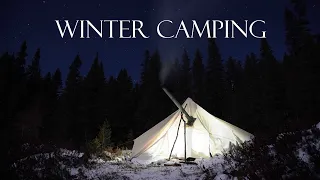 4 Days Winter Camping in a Canvas Hot Tent and Good Eats w/ Friends!