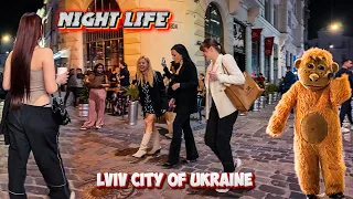 🌙 Lviv and its Night Life - NIGHT Walk. [4k Virtual Walk] 2024
