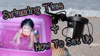 Set Up of Inflatable Pool Using Two Way Electric Air Pump | Happy Cutiee Niece