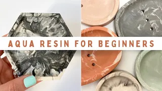 Aqua Resin for Beginners 101 | DIY Coaster Tutorial | Eco-Friendly Resin | Jesmonite Alternative
