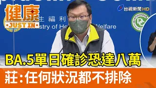 BA.5單日確診恐達八萬  莊人祥：任何狀況都不排除【健康資訊】