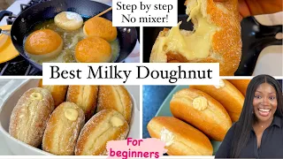 How to make the best Milky Doughnuts for beginners | step by step | viral milky Doughnuts