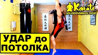 Удар ногой до потолка /Тоби мае гери кекусинкай каратэ / ММА / Таэквондо A kick to the ceiling