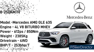 BMW X5 M COMPETITION 625PS VS MERCEDES AMG GLE 63 S 612PS ACCELERATION 0-250KM/H