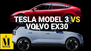 Rekkeviddetest: Volvo EX30 mot Tesla Model 3