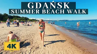 POLAND - GDAŃSK - 4K - SUMMER BEACH WALK 2021.