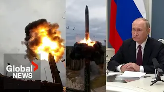 Russian military stage response to hypothetical nuclear attack