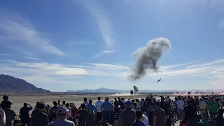 Simulated attack on Nellis Air Force Base, Airshow Air & Space exhibit 11/11/17. "AMAZING must see"