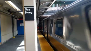 R68A (N) Train arriving at Bay Parkway