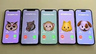 iPhone X, 11, 12, 13 Pro, 14 Pro Emoji Animals Incoming Calls