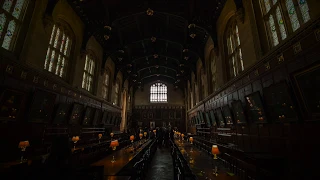Study Session📚 at Hogwarts (Great Hall) Harry Potter⚡️ASMR 30 MIN POMODORO 🌙 ☔️