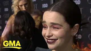 'Game of Thrones' stars get emotional at final season premiere l GMA