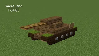 Minecraft T-34-85 Tutorial [ 1:1 ]