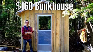 Heated Sawmill Bunk house built for $160- Ep25- Outsider Log Cabin