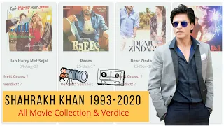 Shahrukh Khan Every Movie Collection, Verdict & Release Date ( 1993 - 2020 )