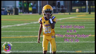 FREE FLOW VISUALS - "Mic'd Up" Episode 1 - Kindell "Honey Badger" Snipes. 9U VET. #youthfootball