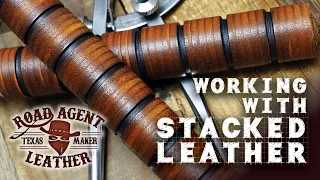 How to Make Stacked Leather (but not on a KA-BAR knife) with the xTool P2 / Leather working ASMR