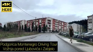 Podgorica Montenegro Driving Tour February 2023 - Vožnja pored Ljubovića i Zabjelo