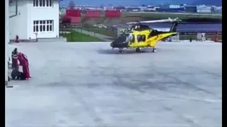 AgustaWestland AW169 Helicopter loses control at Bolzano airport, Italy. 28/03/2021