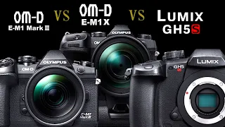 Olympus OM-D E-M1 Mark iii vs Olympus OM-D E-M1x vs Lumix GH5s