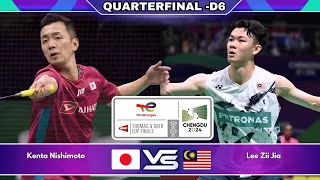 Kenta Nishimoto Vs Lee Zii Jia | QF| MS| Thomas & Uber Cup 2024 Badminton