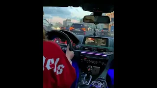 Russian girl driving like a professional driver in moscow in her BMW 😈