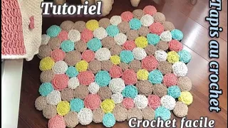 Tapis au crochet▫️Projet original▫️Crochet facile▫️Comment utiliser les restes de laine▫️Crochet rug