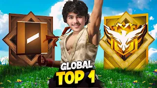 Global Top 1 on Just 23 Hours😱 Gold to Grandmaster 😍 Garena free fire