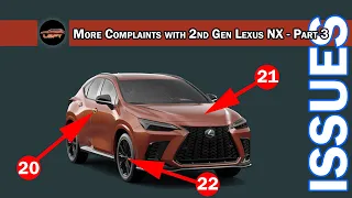 MORE COMPLAINTS with 2022 - 2025 Lexus NX according to owners - Part 3