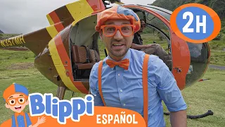 Blippi vuela en helicoptero en Hawái | Canciones Infantiles🎵| Moonbug Español | Blippi