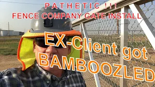 Long-time client got BAMBOOZLED!  Non-compliant/high risk/liability gate install