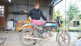 Repairs and Restores Complete Motorbike WIN 100 - Mechanical Girl | Ana's Building Farm