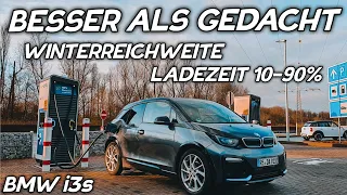 BMW i3S Wintertest. Reichweite Ladezeit 10-90% & Verbrauchstest Elektroauto #bmwi3 #eauto