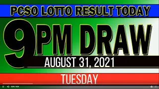 LOTTO RESULT TODAY 9PM DRAW – AUGUST 31, 2021 | 2D | 3D | 6D | 6/42 | 6/49 | 6/58