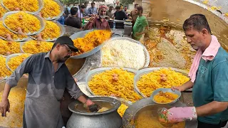 ROADSIDE RUSH on Biryani people wait almost an hour for this | Famous Beef Jumma Biryani | karachi