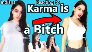 Indians react to the *Karma is a Bitch* Challenge ft. Indian Musically Stars!