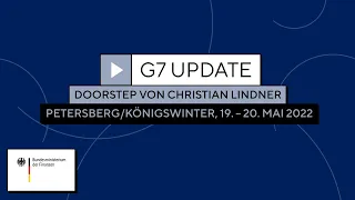 Treffen der G7-Finanzminister*innen - Doorstep von Christian Lindner