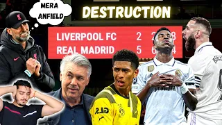 Real Madrid DESTROYED Liverpool ANFIELD 5-2 | BELLINGHAM ? | Vinicius & Benzema Best DUO | kLOPP..